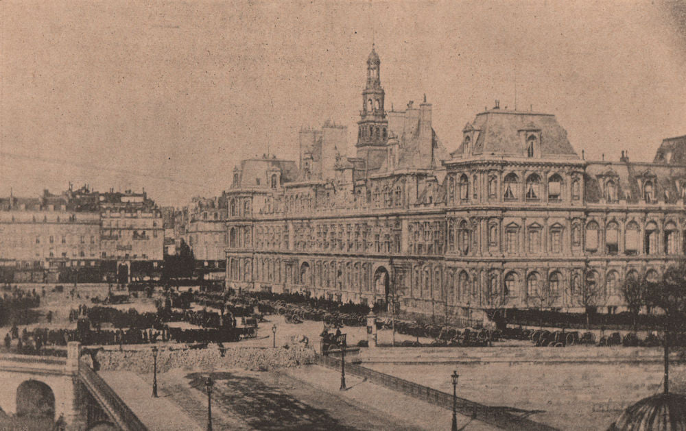 PARIS COMMUNE 1871. Parc d'Artillerie de l'Hotel de Ville (16 Mai 1871) c1873